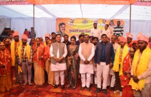 अटल सामुदायिक भवन बिलौजी में आयोजित सामूहिक कन्या विवाह निकाह में 55 जोड़ो ने लिए सात फेरे